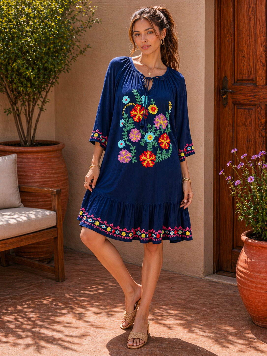Starlit Petals Dress