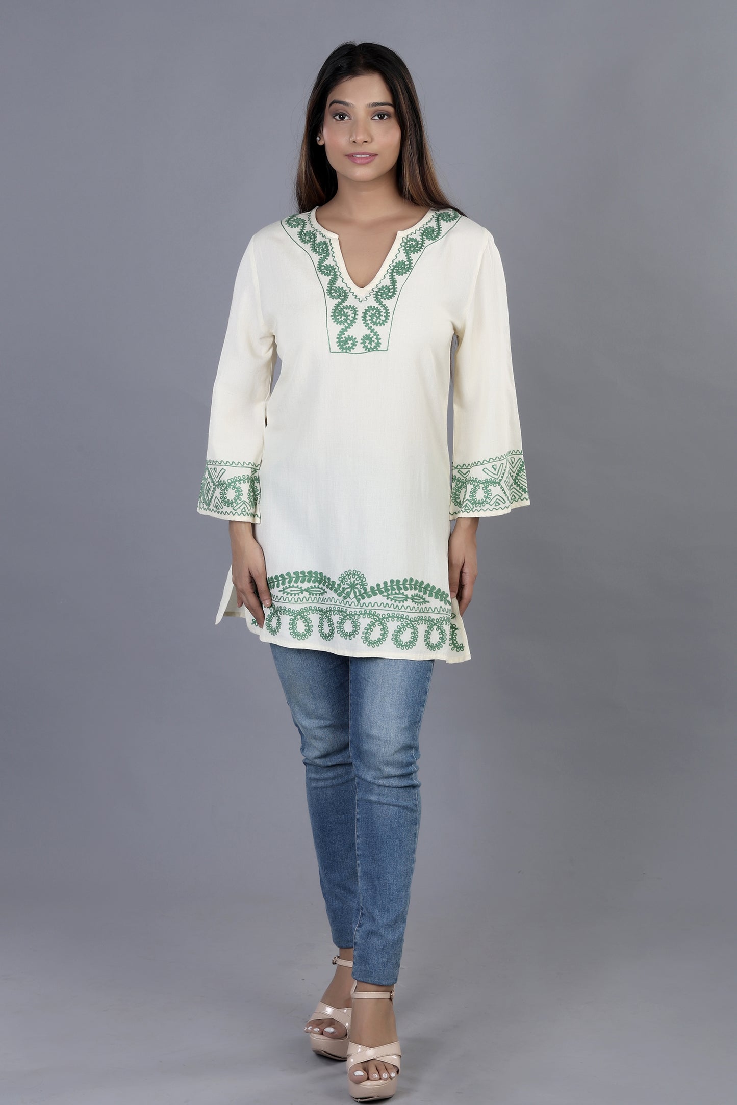 Off White Always Wins Embroidered Tunic