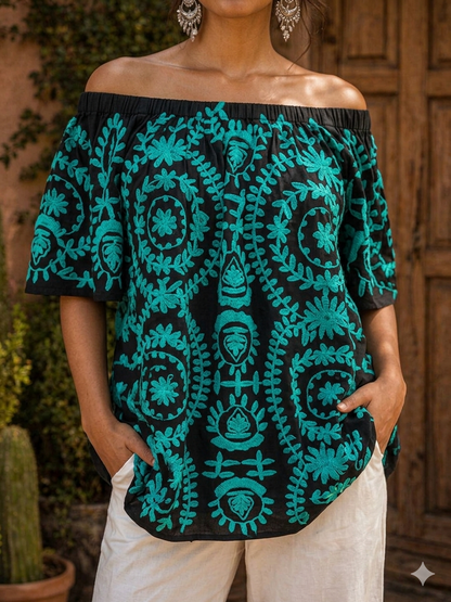 Ocean Mosaic Top