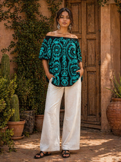 Ocean Mosaic Top