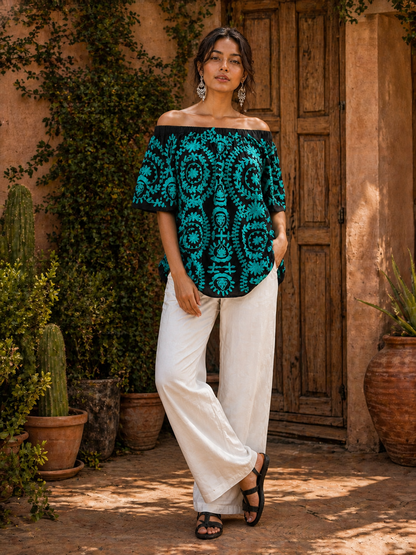 Ocean Mosaic Top