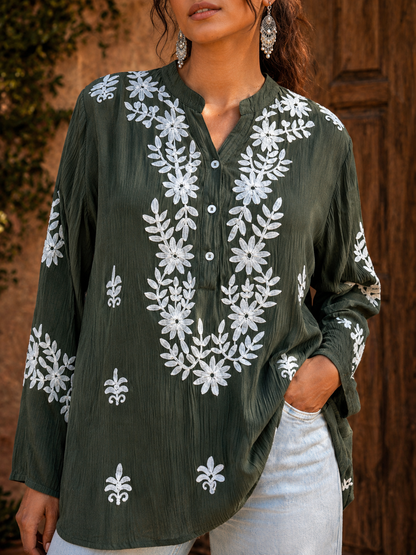 Olive Whisper Top