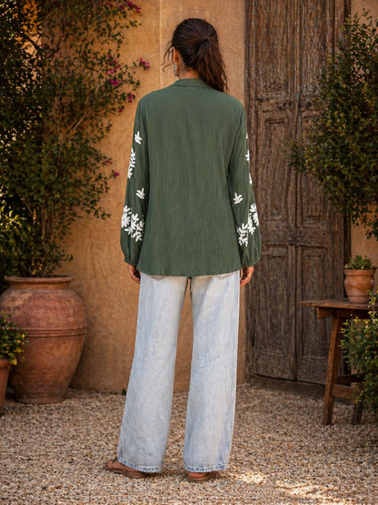 Olive Whisper Top
