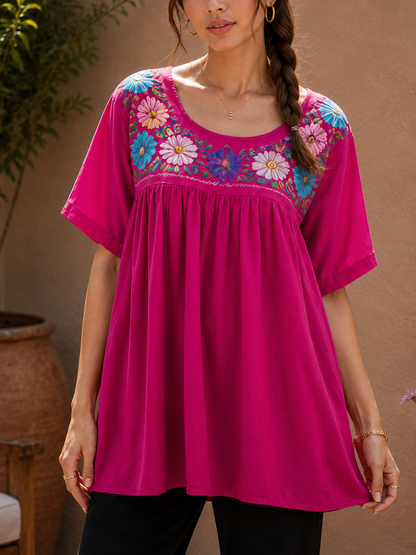 Fuchsia Meadow Top