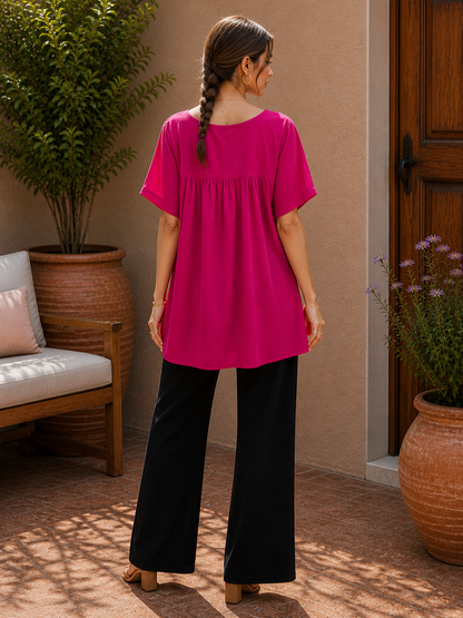 Fuchsia Meadow Top