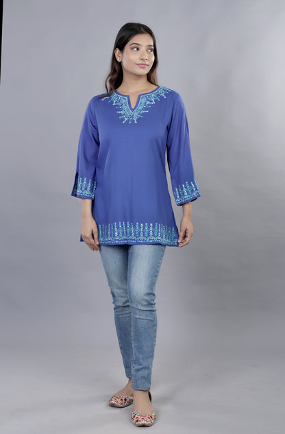 DIVE IN BLUE HUES TUNIC