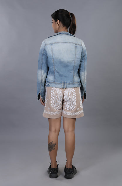 Small Detailings Count Embroidered Shorts