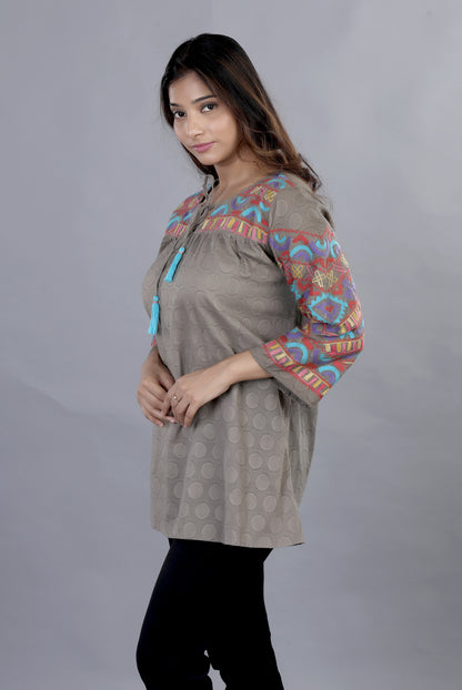 Play In Grey Sophisticated Tunic