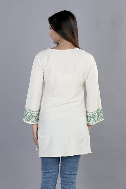 Off White Always Wins Embroidered Tunic