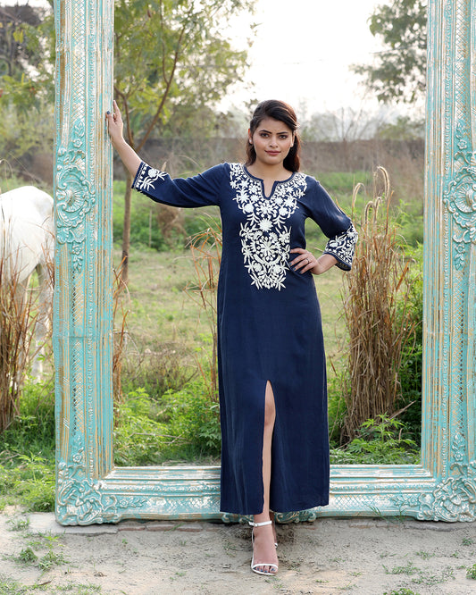 Navy Blue Overcomes Every Other Hue Long Dress