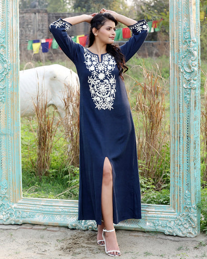 Navy Blue Overcomes Every Other Hue Long Dress