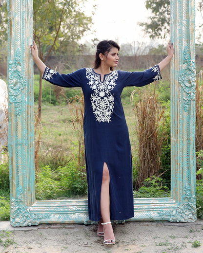 Navy Blue Overcomes Every Other Hue Long Dress