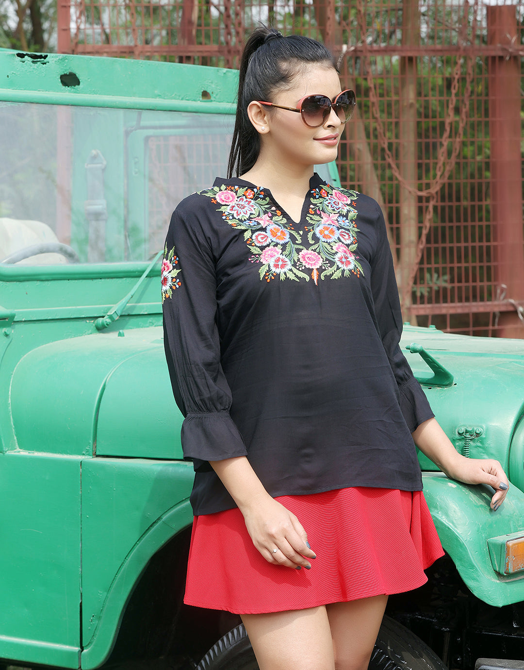 Black For Every Ocassion Embroidered Tunic