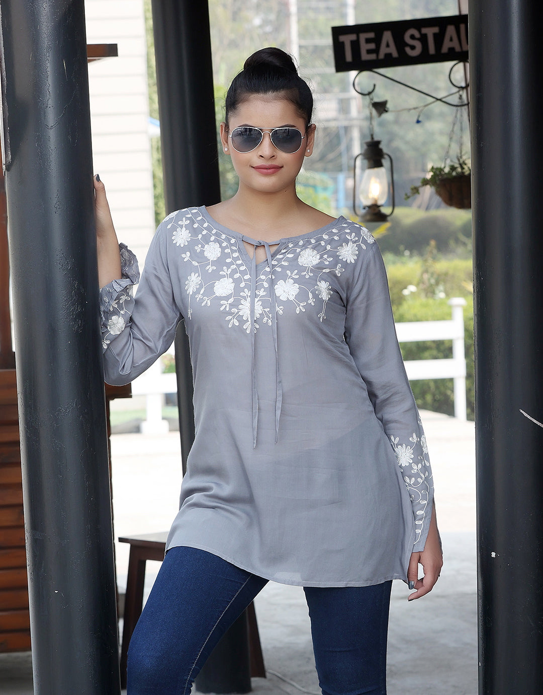 Alluring Embroidered Detailed Tunic