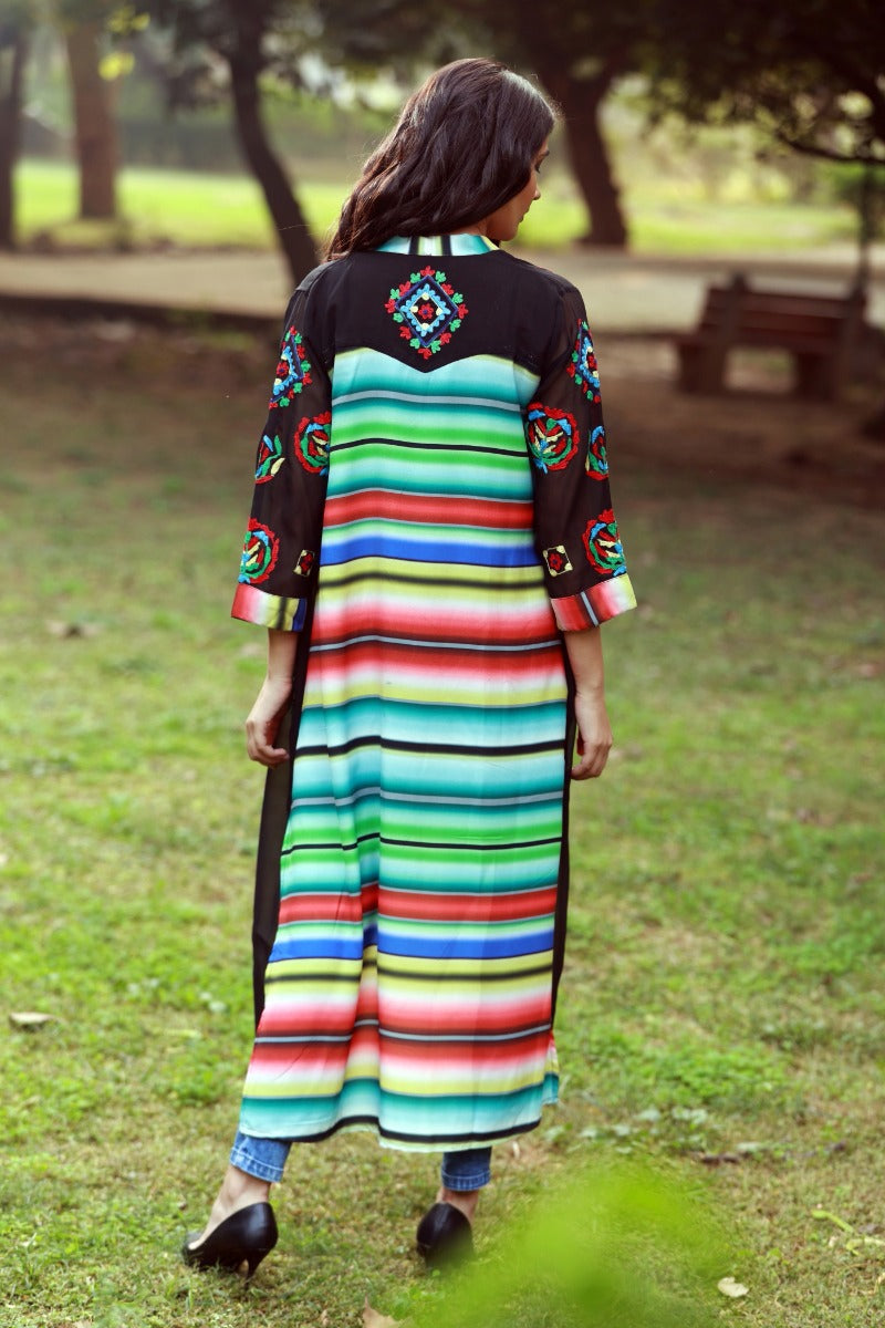 Be There With Pride Multicolor Kimono