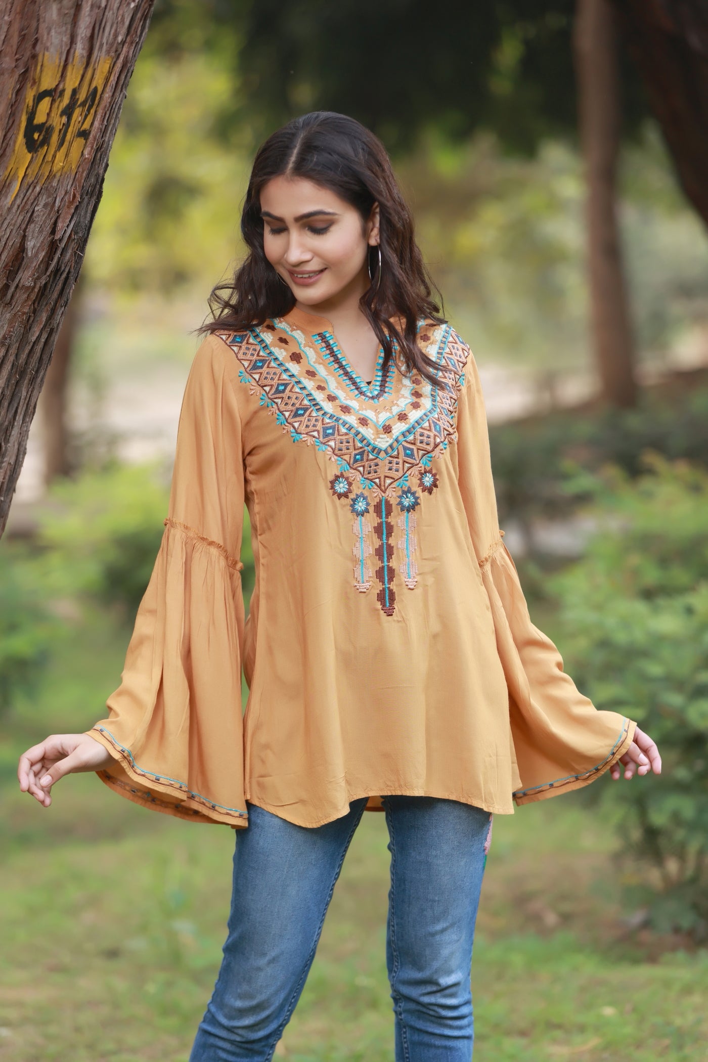 Shine Bright Like Sun Mustard Tunic