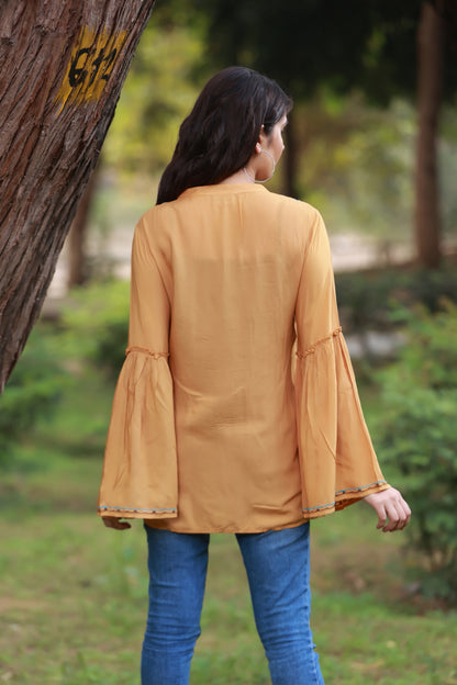 Shine Bright Like Sun Mustard Tunic