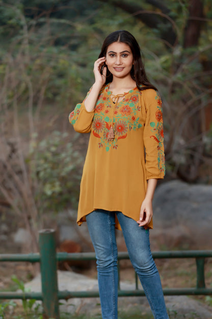 Soft Like A Sunflower Mustard Tunic