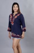 Puffed Up Neck Floral Top