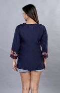 Puffed Up Neck Floral Top