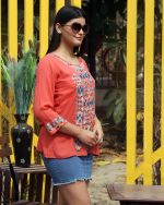 Look Royal In Coral Tunic