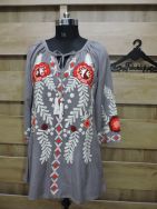 WISH YOU THE BEST FLORAL EMBROIDERY TUNIC