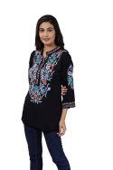 Buttons Up Heavy Embroidered Tunic