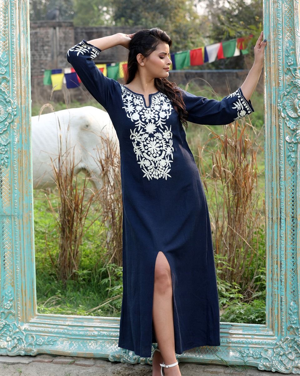 Navy Blue Overcomes Every Other Hue Long Dress