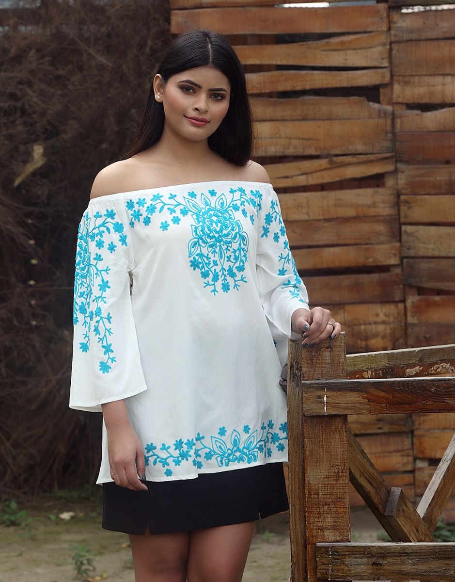 Wear It Off And On White Tunic