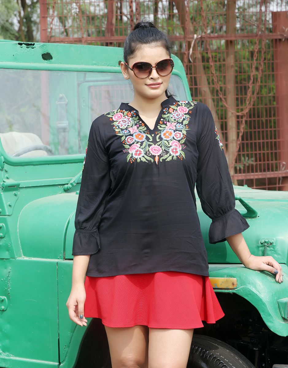 Black For Every Ocassion Embroidered Tunic